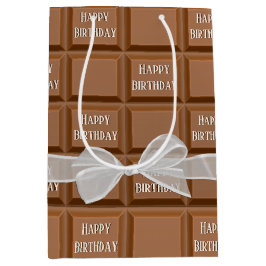 Birthday Bow auf Schokolade Candy Bar Mittlere Geschenktüte