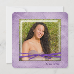 Birthday Bow im Foto Einladung