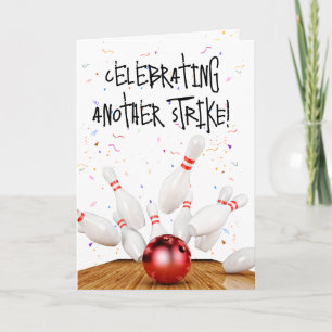 Birthday Bowling Strike Karte