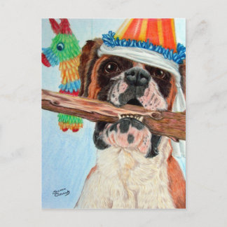 Birthday Boxer Postkarte