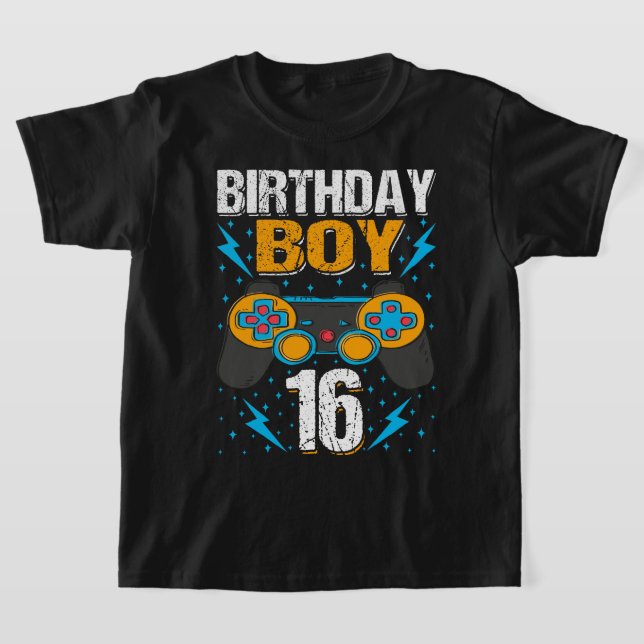 Birthday Boy 16 Video Game Controller Gamer 16th B T-Shirt (Ablage )