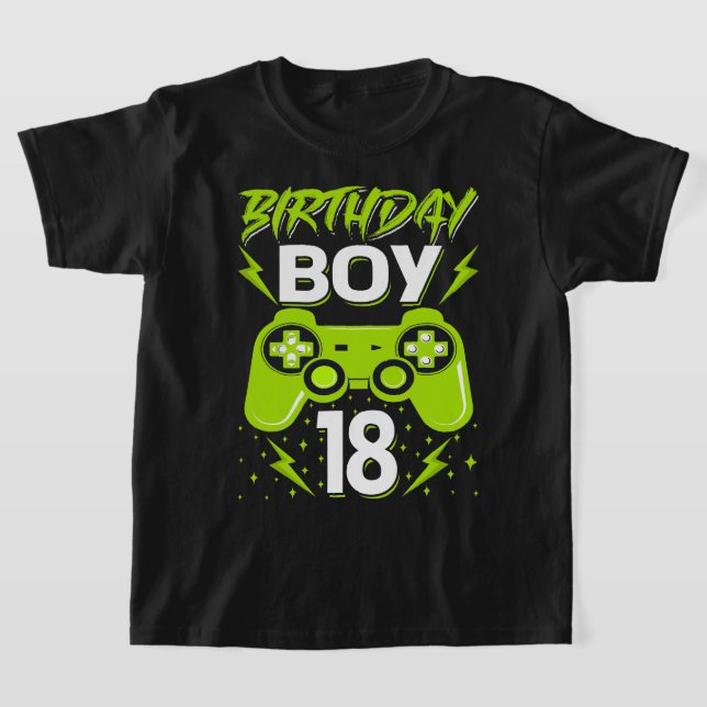 Birthday Boy 18 Video Game Controller Gamer 18. B T-Shirt (Ablage )