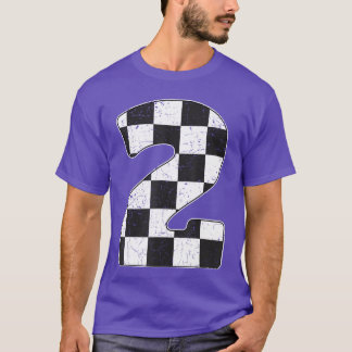Birthday Boy 2 Two Race 2. Geburtstag Racing Flag T-Shirt