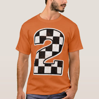 Birthday Boy 2 Two Race 2. Geburtstag Racing Flag T-Shirt