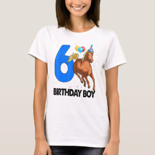 Birthday Boy 6 Reiten Reiten Liebe Party T-Shirt