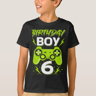 Birthday Boy 6 Video Game Controller Gamer 6th Bir T-Shirt