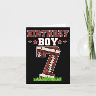 Birthday Boy 7 Football Lover Ball 7 Jahre alte Bd Karte