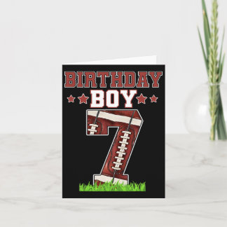 Birthday Boy 7 Football Lover Ball 7 Jahre alte Bd Karte