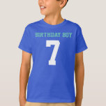 Birthday Boy 7 T-Shirt<br><div class="desc">Feestvarken 7 Voor Nachfrage die zeven jaar ist geworden.</div>