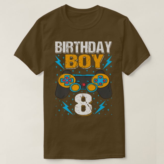 Birthday Boy 8 Video Game Controller Gamer 8th Bir T-Shirt (Design vorne)
