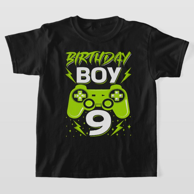 Birthday Boy 9 Video Game Controller Gamer 9th Bir T-Shirt (Ablage )