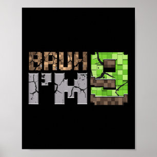 Birthday Boy 9th Bruh Im 9-jährigen Gamer Pixel N Poster