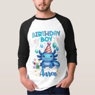 Birthday Boy Axolotl Vibes Niedliches Party Design T-Shirt