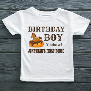Birthday Boy Baby Pferd auf einem Donut-T - Shirt