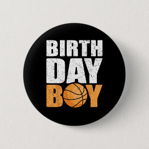 Birthday Boy Bysketbyll Theme Party Future Byskett Button