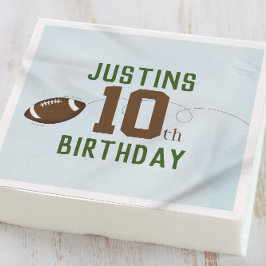 Birthday Boy Custom Football Party Serviette