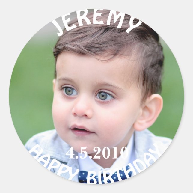 Birthday Boy Foto Sticker (Vorderseite)