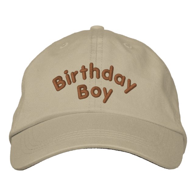 Birthday Boy Funny bestickt Hat Bestickte Kappe (Vorderseite)