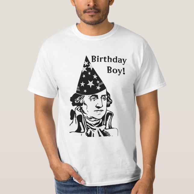Birthday Boy George Washington T-Shirt (Vorderseite)