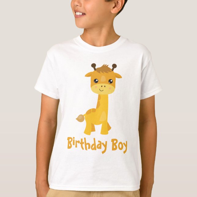 Birthday Boy Giraffe T-Shirt (Vorderseite)
