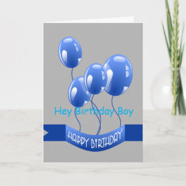Birthday boy greeting card karte