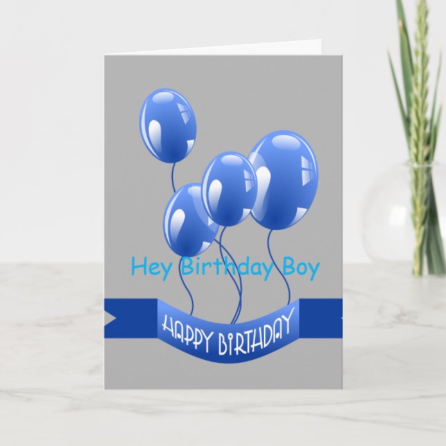 Birthday boy greeting card karte (Vorderseite)