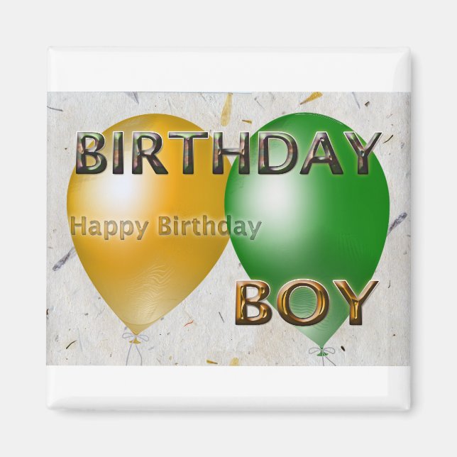 Birthday Boy Happy Birthday Magnet (Vorne)