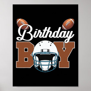 Birthday Boy Kids Football Geburtstagsparty Boys T Poster