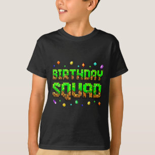 Birthday Boy Kind Geburtstag Squad Gamer Pixel Fam T-Shirt