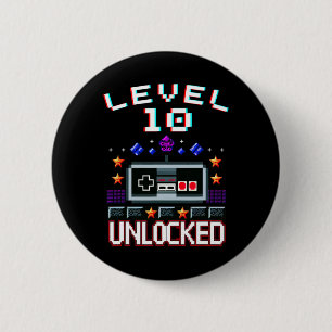 Birthday Boy Level 10 Entsperrte Funny Video Game Button