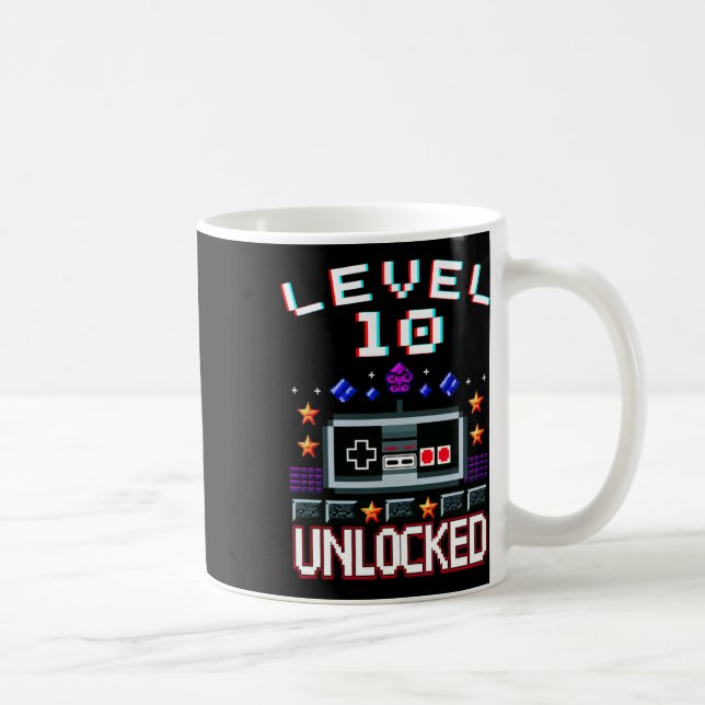 Birthday Boy Level 10 Entsperrte Funny Video Game  Kaffeetasse (Rechts)