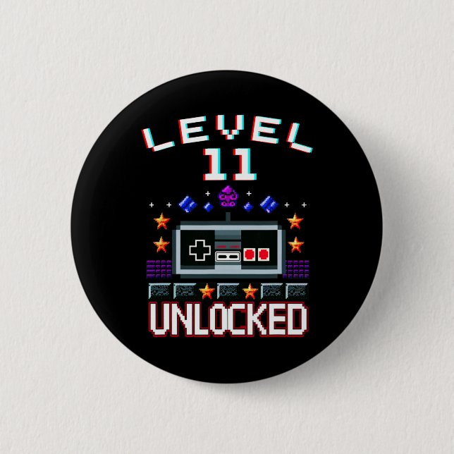 Birthday Boy Level 11 Entsperrte Funny Video Game  Button (Vorderseite)
