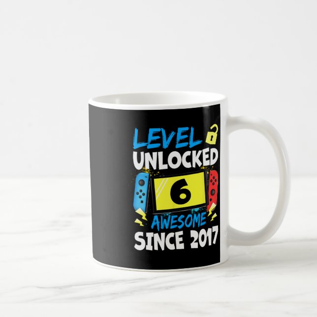Birthday Boy Level 6 Entsperrt Phantastisch 2017 V Kaffeetasse (Rechts)