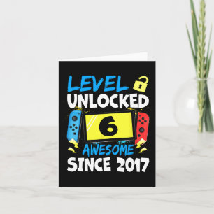Birthday Boy Level 6 Entsperrt Phantastisch 2017 V Karte