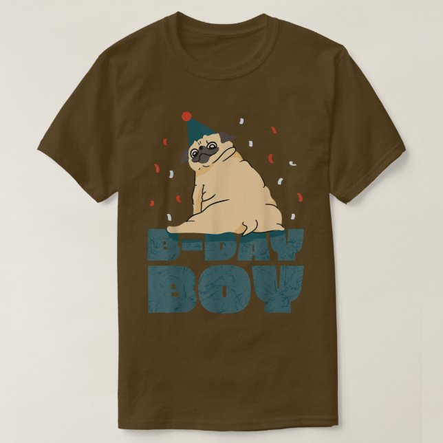 Birthday Boy Mops Dog Lover Eigentümer Party  T-Shirt (Design vorne)