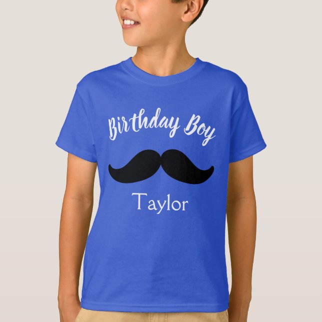 Birthday Boy Mustache T-Shirt (Vorderseite)