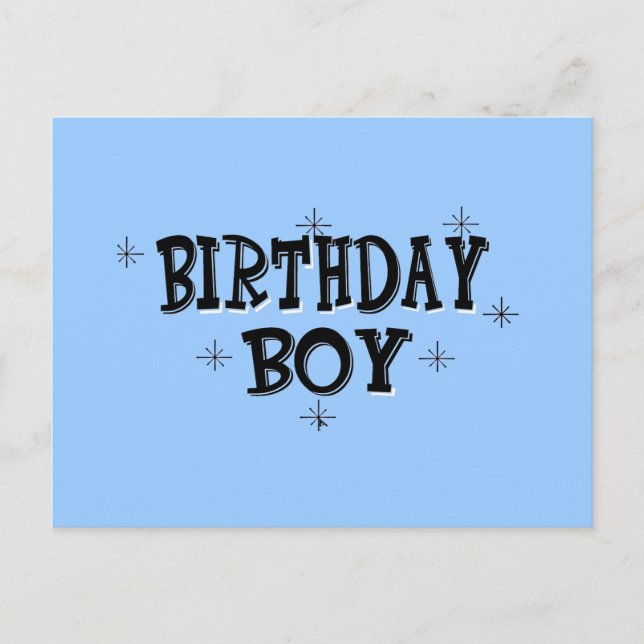 Birthday Boy Postkarte (Vorderseite)