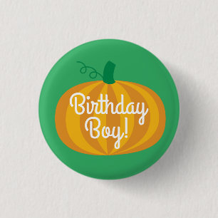 Birthday Boy Pumpkin Abzeichen Button Button