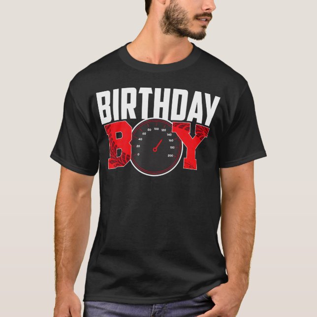 Birthday Boy Race Car Racing Car Driver Birthday p T-Shirt (Vorderseite)