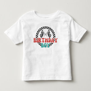 Birthday Boy Racing Flag Kleinkind T-shirt