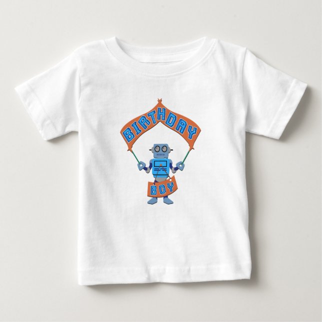 Birthday Boy Robot Baby T-shirt (Vorderseite)