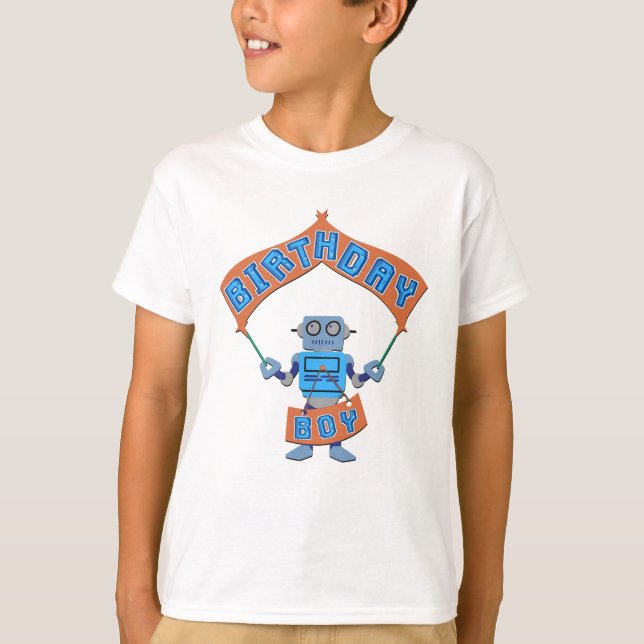 Birthday Boy Robot T-Shirt (Vorderseite)