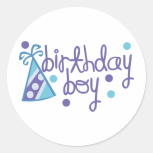 Birthday Boy Runder Aufkleber
