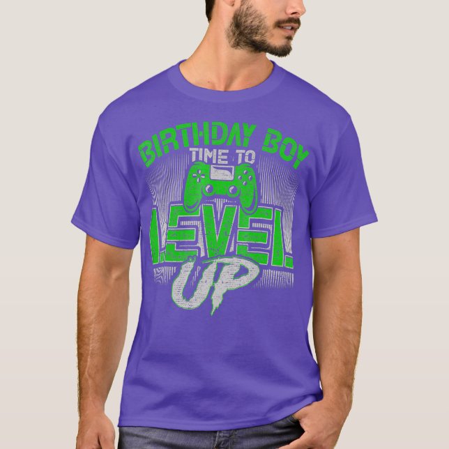 Birthday Boy Time to level up Funny Bday Loading T-Shirt (Vorderseite)