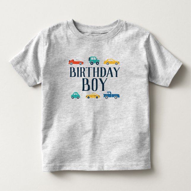 Birthday Boy Transportation Birthday Shirt (Vorderseite)