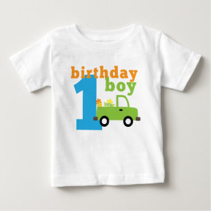 Birthday Boy Truck 1 Baby T-shirt
