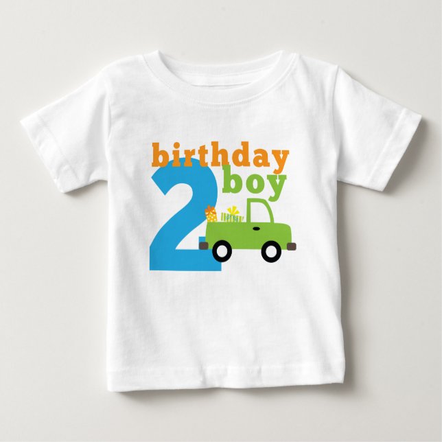 Birthday Boy Truck 2 Baby T-shirt (Vorderseite)