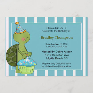 Birthday Boy Turtle Einladung