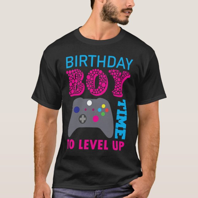 Birthday Boy Video Game Birthday Party T-Shirt (Vorderseite)