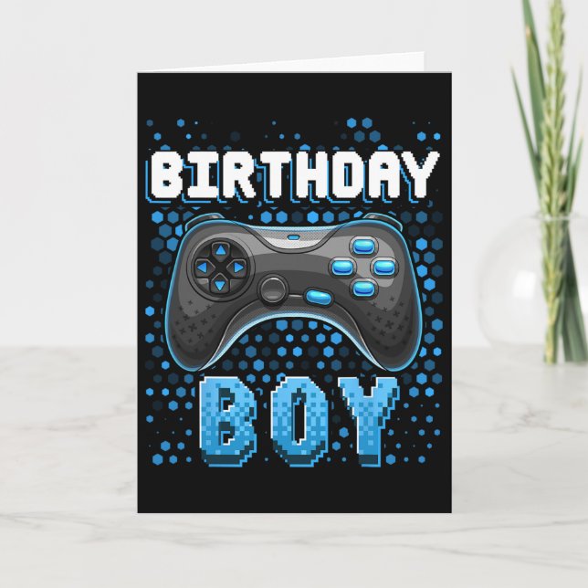 Birthday Boy Video Game Controller Birthday Gamer Karte (Vorderseite)